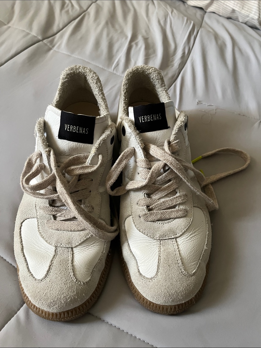 VERBENAS Women’s Neutral White & Beige Sneakers